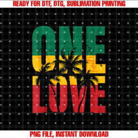 Rasta Reggae One Love Palm Tree Rastafari Jamaican Vacation T-shirt