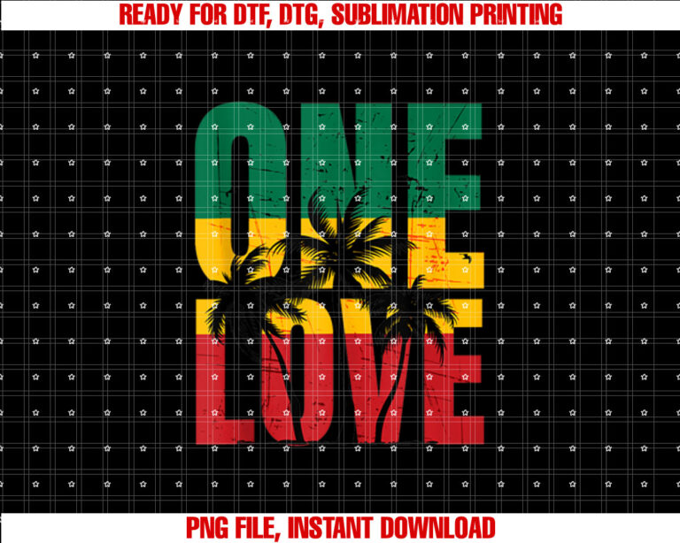 Rasta Reggae One Love Palm Tree Rastafari Jamaican Vacation T-shirt