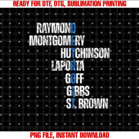 Raymond Montgomery Hutchinson Laporta Goff Gibbs St Brown T-shirt