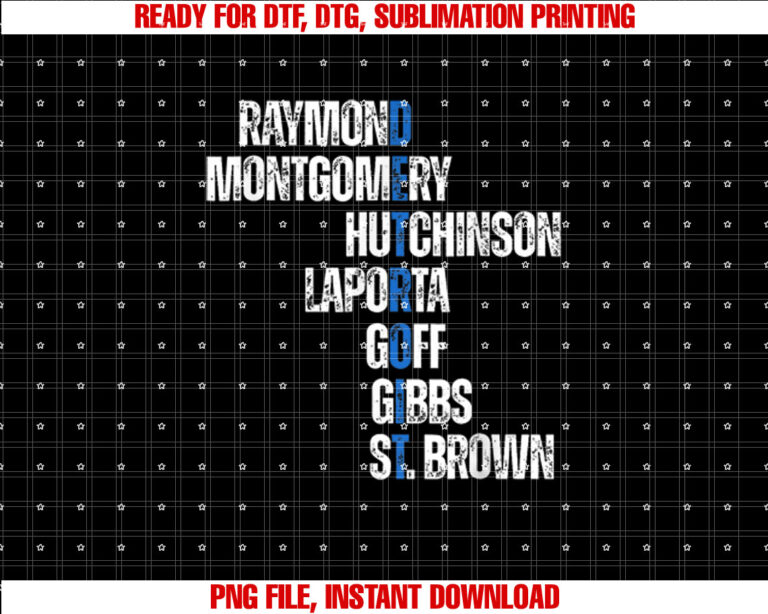Raymond Montgomery Hutchinson Laporta Goff Gibbs St Brown T-shirt