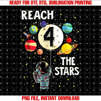 Reach Four The Stars 4 Years Old Birthday Boy Astronaut 4th T-shirt