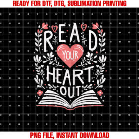 Read Your Heart Out Bookworm Reader Teacher Librarian T-shirt