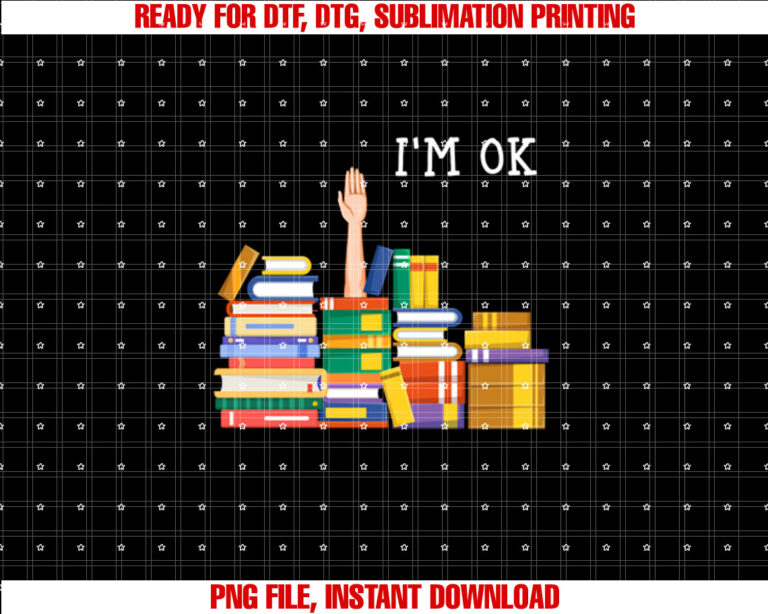 Reading Books Librarian Reader Nerd Im Ok Teacher T-shirt