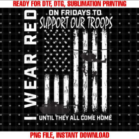 Red Friday Military Veteran Support Our Troops American Flag T-shirt