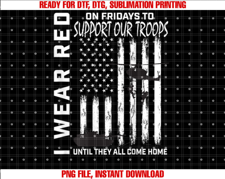 Red Friday Military Veteran Support Our Troops American Flag T-shirt