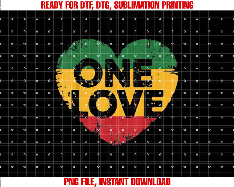 Reggae Heart One Love Rasta Reggae Music Rastafarian Jamaica T-shirt