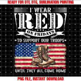 Remember Everyone Veteran Deployed Wear Red Friday Military T-shirt