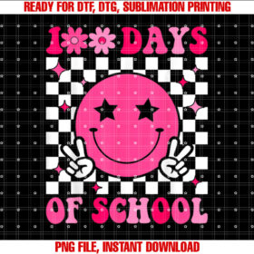 Retro 100 Days of School Kids Teachers 100th Day Groovy T-shirt