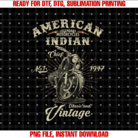 Retro American Motorcycle Indian for Old Biker T-shirt