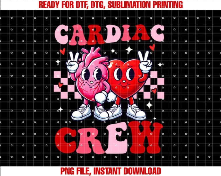 Retro Cardiac Crew Nurse Valentines Day for Cardiac Nurses T-shirt