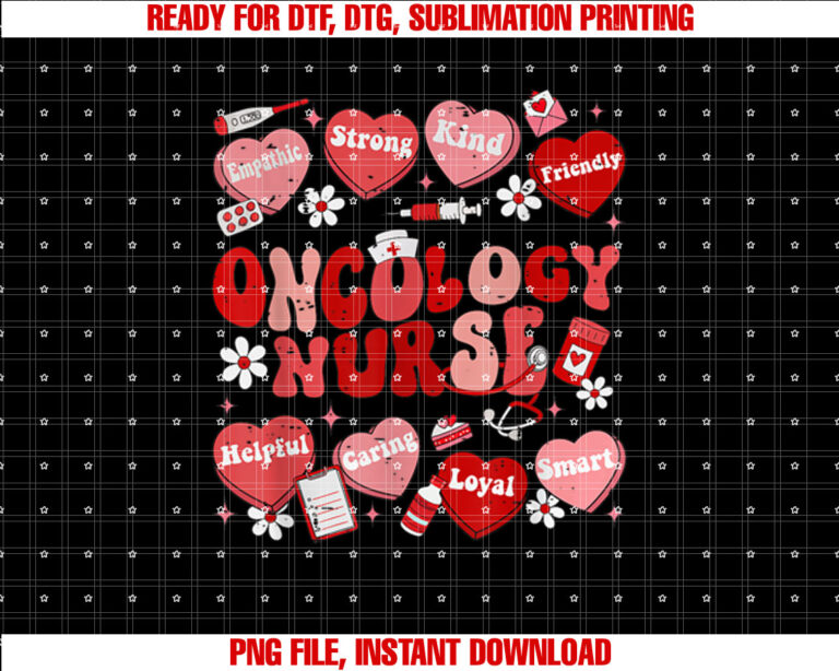 Retro Cute Oncology Nurse Valentines Day Candy Heart Nursing T-shirt
