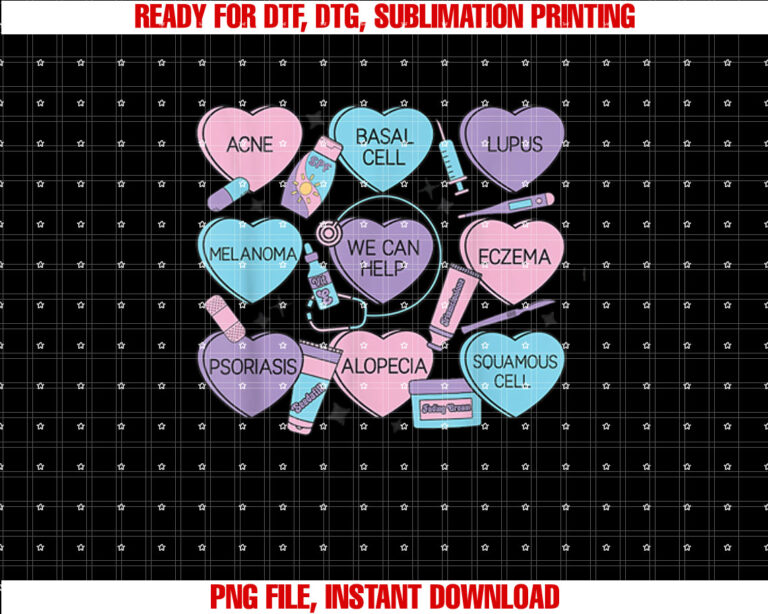Retro Dermatology Valentines Day Heart Candy Dermatologist T-shirt