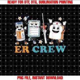 Retro Er Crew Emergency Room Funny Er Ed Nurse Tech T-shirt