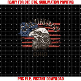 Retro Eagle Usa Flag Ohio Vintage Columbus T-shirt