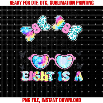 Retro Eight Is A Vibe 8 Year Old 8th Birthday Girl Gifts T-shirt