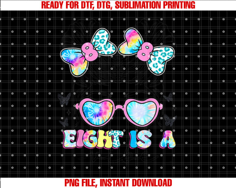 Retro Eight Is A Vibe 8 Year Old 8th Birthday Girl Gifts T-shirt