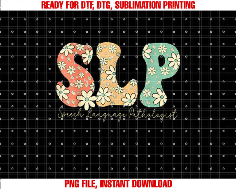 Retro Floral Slp Speech Language Pathologist Speech Therapy T-shirt