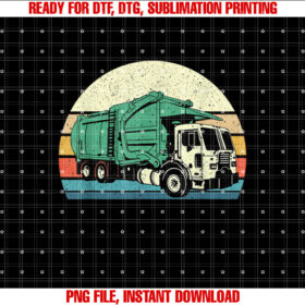 Retro Garbage Truck Dump Trash Collector Recycling Lover T-shirt