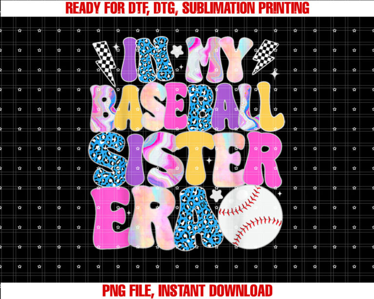 Retro Groovy Baseball Girls Kids In My Baseball Sister Era T-shirt