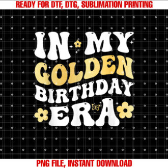 Retro Groovy In My Golden Birthday Era T-shirt