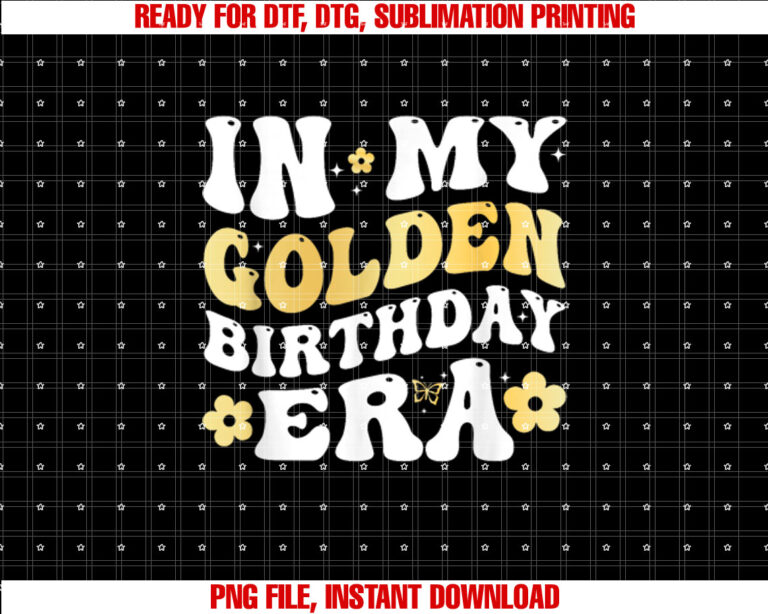Retro Groovy In My Golden Birthday Era T-shirt