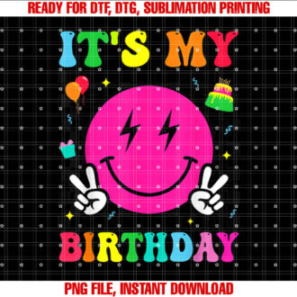 Retro Groovy Its My Birthday Men Women Boys Girls Kid Bday T-shirt