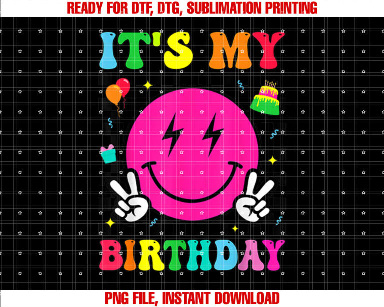 Retro Groovy Its My Birthday Men Women Boys Girls Kid Bday T-shirt