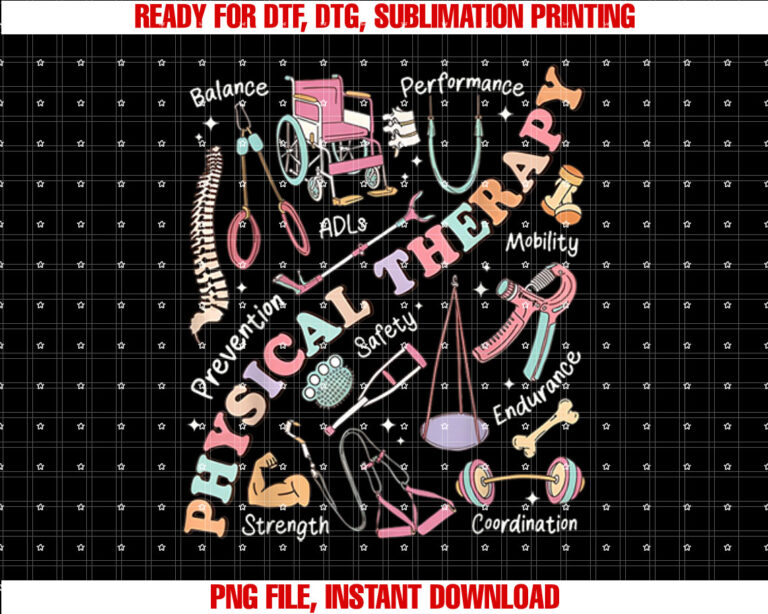 Retro Groovy Physical Therapy PT Exercise DPT Therapist PTA T-shirt