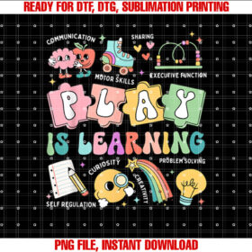 Retro Groovy Play is Learning Kindergarten Teacher Daycare T-shirt