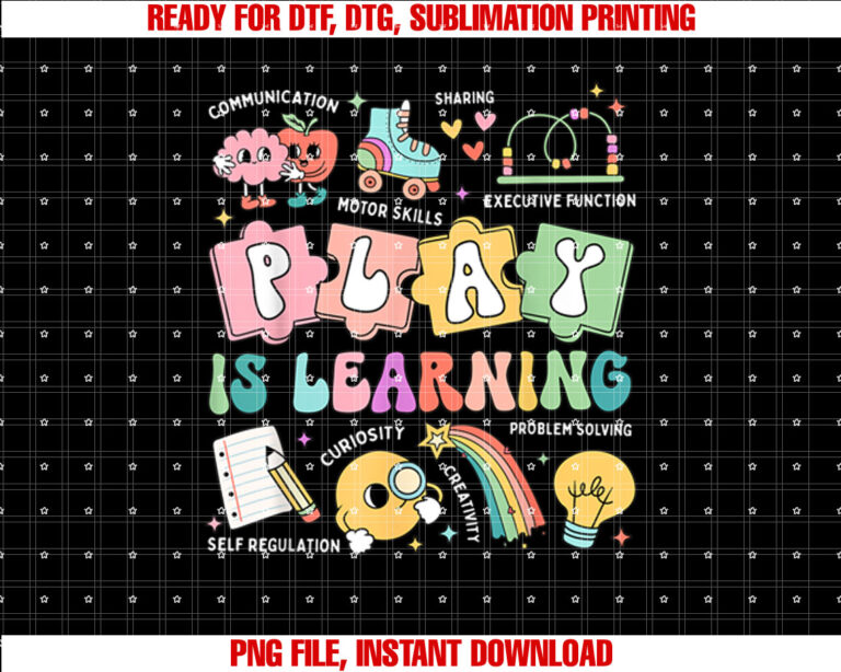 Retro Groovy Play Is Learning Kindergarten Teacher Daycare T-shirt