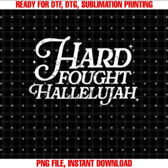 Retro Hard Fought Hallelujah Bible Verse Christian Jesus T-shirt