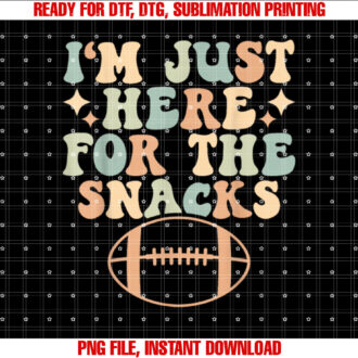 Retro Im Just Here For The Snacks Fantasy Football T-shirt