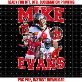 Retro Mike  Evans Vintage Lover Graphic 90s on Back T-shirt