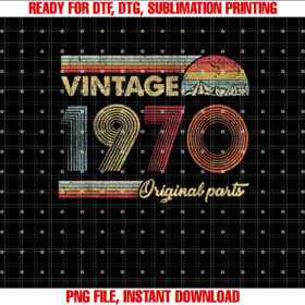 Retro Original Parts 50th Vintage 1970 Birthday T-shirt