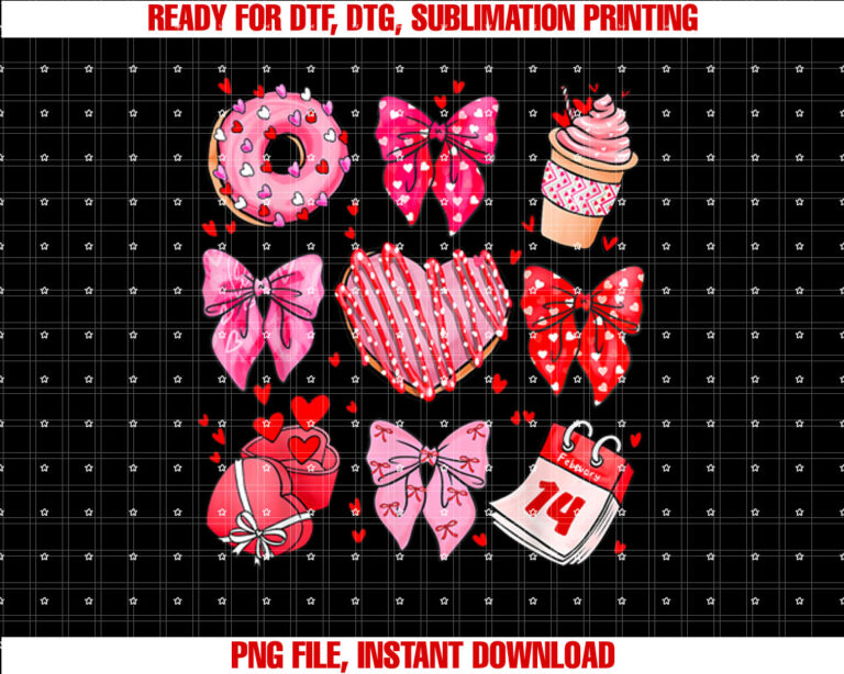 Retro Valentines Day Coquette Bow Cake Heart For Girlfriend T-shirt