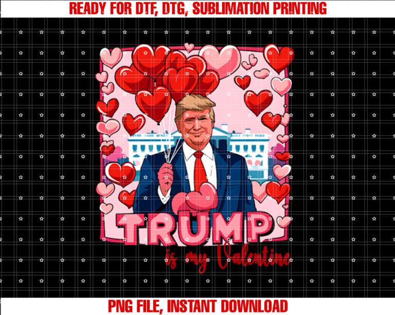 Retro Valentines Day Funny Humorous Trump Is My Valentine T-shirt