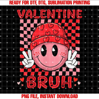 Retro Valentines Day Heart Valentine Bruh Boys Girls Kids T-shirt