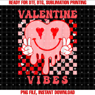 Retro Valentines Day Heart Valentine Vibes Boys Girls Kids T-shirt