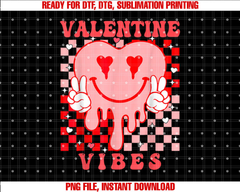 Retro Valentines Day Heart Valentine Vibes Boys Girls Kids T-shirt
