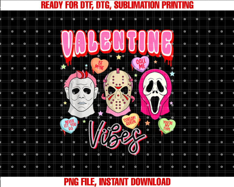 Retro Valentines Horror Movies Characters Mens Grey Cartoon T-shirt