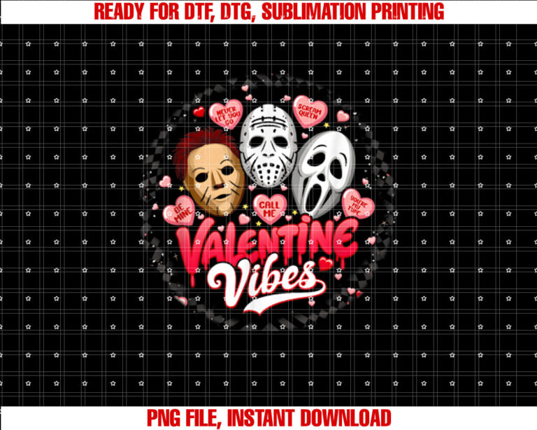 Retro Valentines Vibes Horror Movies Characters Horror Mask T-shirt