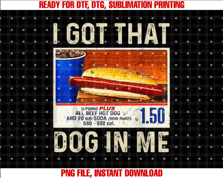 Retro Vintage I Got That Dog In Me Funny HotDog Men Women T-shirt