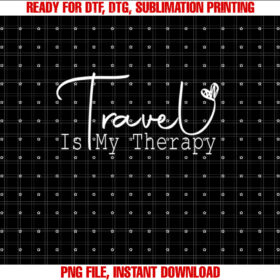 Retro Vintage Travel is My Therapy Funny Cute Travel Lover T-shirt