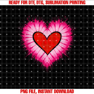 Retro Vintage Valentines Day Heart Tie Dye Mens Womens Kids T-shirt