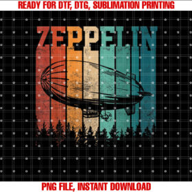Retro Zeppelin 70s 80s Dirigible Airship Vintage T-shirt