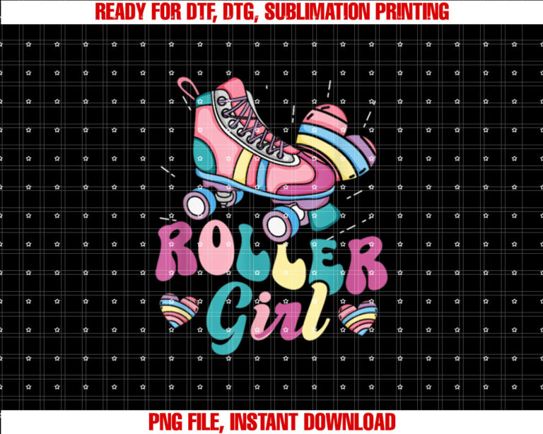 Roller Girl Skater Skating Retro Vintage 70s 80s 90s Skates T-shirt