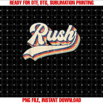 Rush Surname Vintage Retro Gift Men Women Boy Girl T-shirt