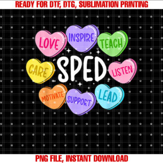 SPED Valentine Special Education Teacher Valentines Day T-shirt