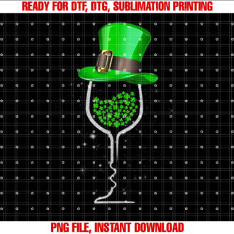 Saint Patricks Day Wine Glass Shamrocks Wine Womens Men Tee T-shirt