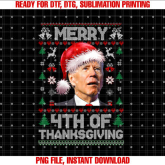 Santa Joe Biden Merry Thanksgiving Ugly Christmas Sweater T-shirt